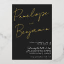 Search for black white gold wedding invitations Simple