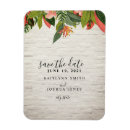 Search for tropical save the date magnets Palm tree