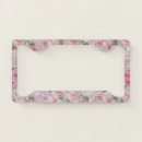 Search for floral license plate frames Pink