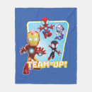 Search for spiderman cartoon blankets Iron man