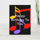 Search for music birthday cards Black