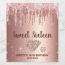Search for sweet 16 wine labels Rose gold