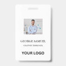 Search for basic badges Simple blue employee photo