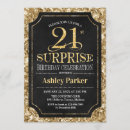 Search for golden 21st birthday invitations Glitter