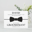 Search for funny groomsman cards Black and white