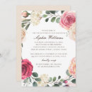 Search for pink floral baptism invitations Botanical
