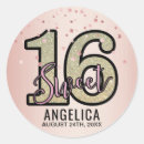 Search for rose gold stickers Sweet 16