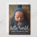Search for hello world birth announcement cards Typography