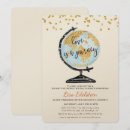 Search for travel bridal shower invitations Globe