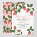 Search for strawberry baby girl shower invitations Cute