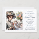 Search for victorian birthday invitations Tea party