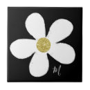 Search for black white gold tiles Floral
