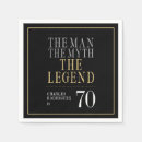 Search for 70th birthday napkins Gold