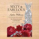 Search for diamond 60th birthday invitations Red