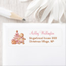 Search for gingerbread man return address labels Pink