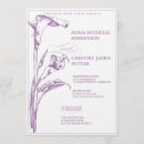 Search for purple calla lily wedding invitations Floral