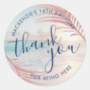 Search for beach thank you stickers Pink