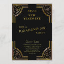 Search for new years eve gatsby invitations Black and gold