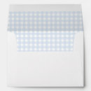 Search for baby shower envelopes Blue gingham