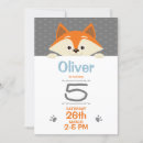 Search for fox birthday invitations 5th