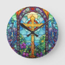Search for stained glass clocks Religion