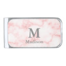 Search for pink money clips Initial