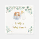 Search for coffee napkins Baby is brewing