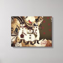 Search for vintage snowman canvas prints Illustration