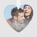 Search for heart shaped photo ornaments Just married