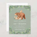 Search for owl baby shower invitations Watercolor greenery