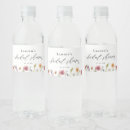 Search for bridal shower water bottle labels Watercolor floral