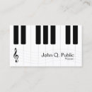 Search for piano player business cards Pianist