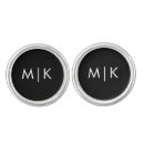 Search for black cufflinks initials