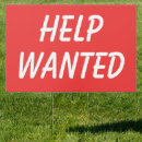 Search for help wanted signs Red