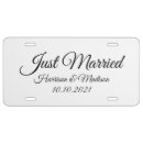 Search for just married license plates Date