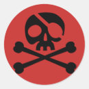 Search for red skull stickers Pirate