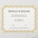 Search for certificate of achievement excellence awards Academic