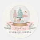 Search for pink christmas tags stickers Winter onederland