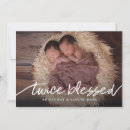 Search for twin birth invitations Photo collage