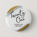 Search for 21st birthday buttons Gold