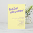 Search for purple and yellow baby shower invitations Colorful