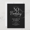 Search for black and white 30th birthday invitations Script