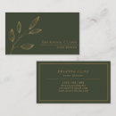 Search for dark green and gold business cards Minimalist