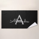 Search for black and silver bath towels Script