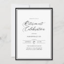 Search for retirement celebration invitations Black and white