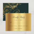 Search for emerald green and gold wedding rsvp cards Vintage