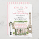 Search for eiffel tower birthday invitations Pink