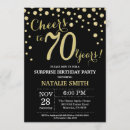 Search for golden birthday invitations Black and gold