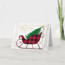 Search for sleigh holiday cards red