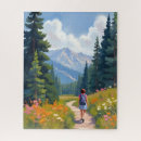Search for hiking trails puzzles Nature